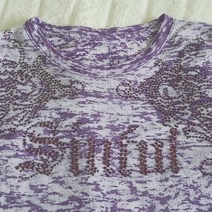Sinful Graphic Tee with Bling, Medium